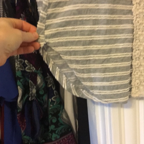 Francesca’s Long Sleeve Lace Detail Shirt - Picture 2 of 6